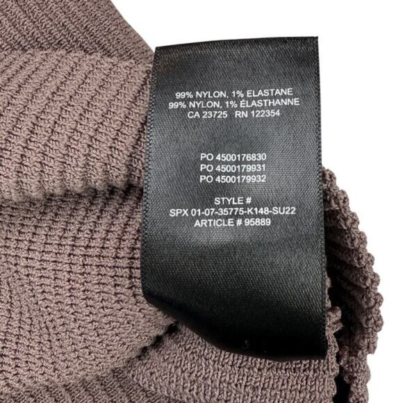 Aritzia Babaton Sculpt Knit Ribbed High Waisted Mini Skirt In Deep Taupe Size XS - Picture 4 of 5